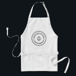 Tablier Espace affaires de boulangerie sur mesure<br><div class="desc">Créez votre propre logo rond rustique avec ce modèle de tablier d'affaires de boulangerie douce à la fois simple et minimaliste. Un design moderne noir et blanc avec une esthétique artisanale vous aidera à créer facilement un joli graphisme pour promouvoir votre belle entreprise. Texte vintage personnalisable et images personnalisées, vous...</div>