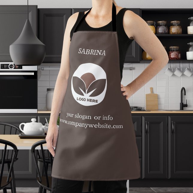 Tablier Espace affaires élégant | Mocha Mousse | Personnal (Stylish Business Apron | Mocha Mousse | Custom Logo)
