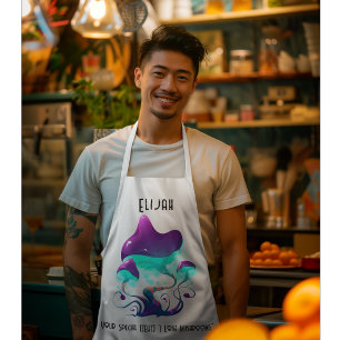 Tablier Espace d'ameublement de champignons de texte perso