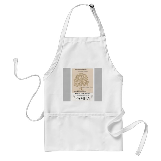 Tablier Espace FAMILIAL adapté à la cuisine, jardin, studi (Devant)