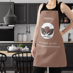 Tablier Espace Logo d'entreprise élégant Mocha Mousse