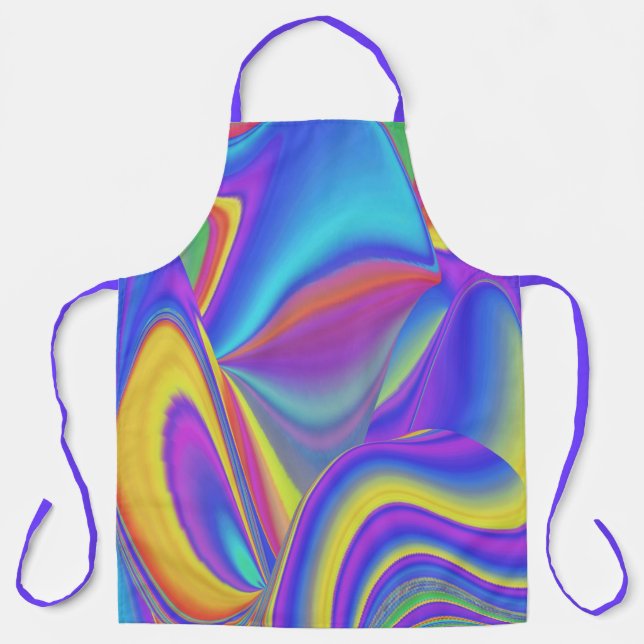 Tablier Esprit de Brise d'Été, Abstrait 3D Rainbowart (Recto)