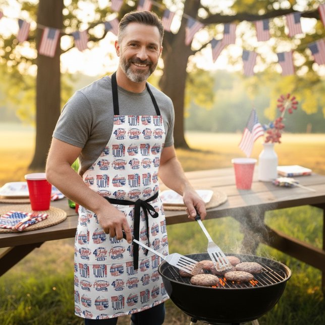 Tablier Esprit d'indépendance 4 juillet (Spirit of Independence Fourth of July Apron)