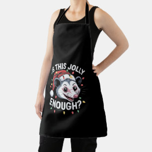 Tablier Est-ce assez joyeux ? Noël Opossum Sarcastique