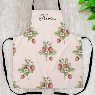 Tablier Esthétique Vintage Cottagecore Baies et Fleurs