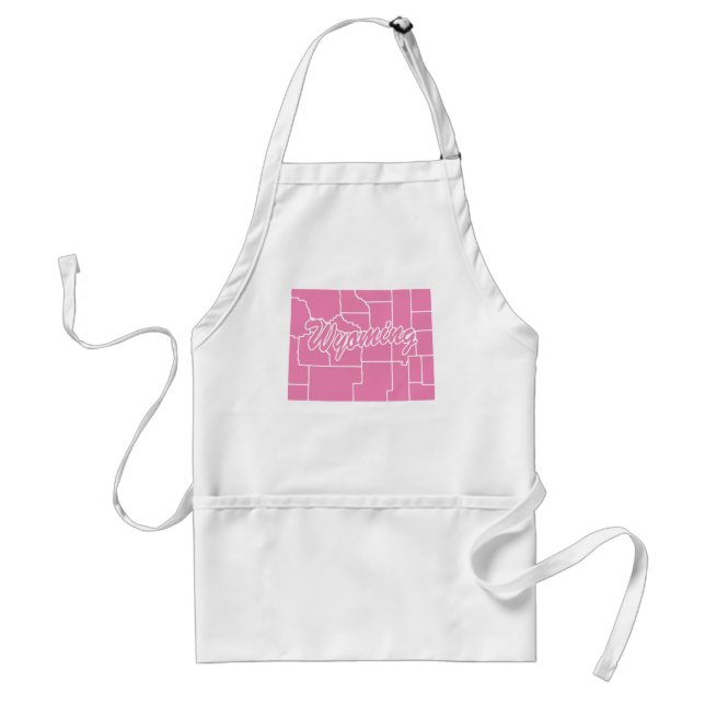 Tablier État rose Wyoming Adulte Apron (Devant)