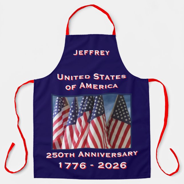 Tablier États-Unis 250e anniversaire drapeaux américains P (Recto)