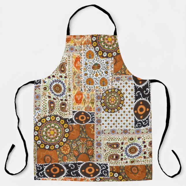 Tablier Ethnic Digital Abstrait : Motif sans faille (Recto)