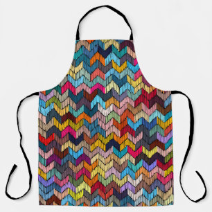 Tablier Ethnic Tribal Brodé Géométrique