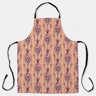 Tablier Ethnique tribale : Aztec Mexicain sans couture Vin