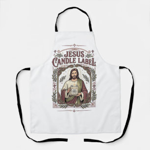 Tablier Étiquette de bougie Jésus Bougie Jésus Foi chrétie