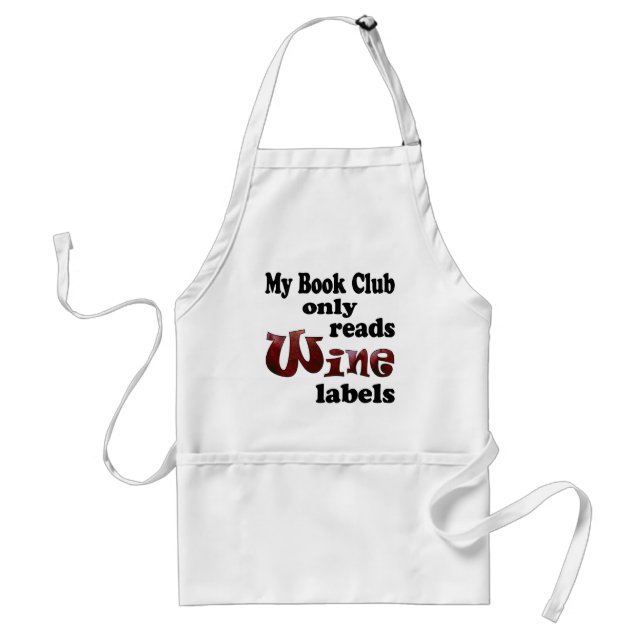 Tablier Étiquettes de vin de club de lecture (Devant)