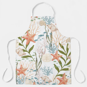 Tablier Étoile de mer Poisson Coquillages Motif Vie océani
