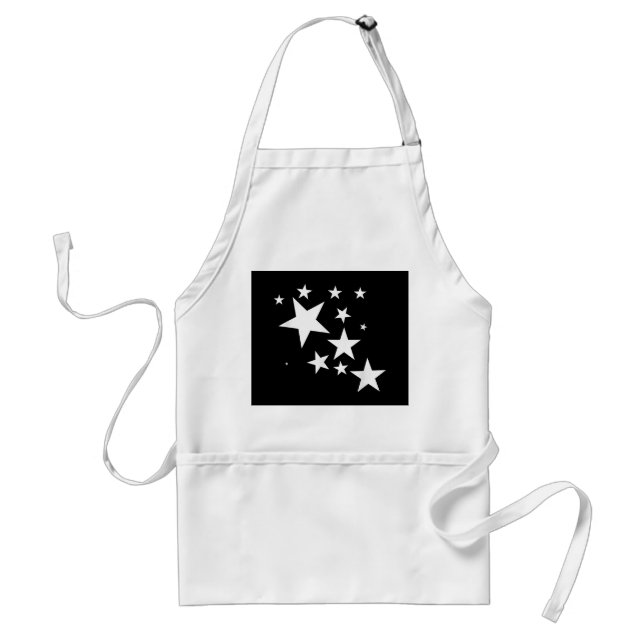 Tablier Étoiles Blanches Star-Motif-Design Costume cadeau (Devant)