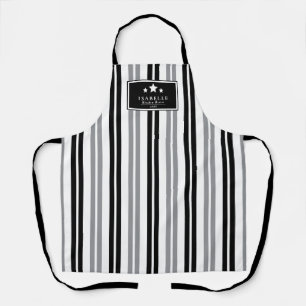 Tablier étoiles Kitchen Master rayures noires et g