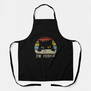 Tablier Ew Personnes Retro Chat Drôle Vintage Anti Social