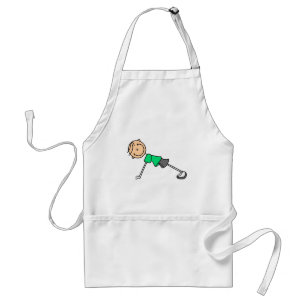 Tablier Exercice Bonhomme Allumette Vert