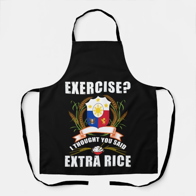 Tablier Exercice Je Pensais Que Vous Avez Dit Extra Rice P (Recto)