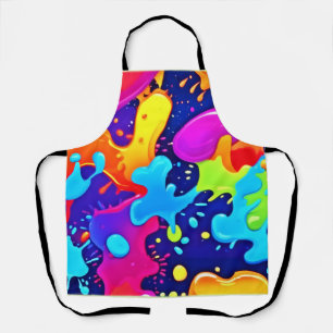 Tablier Explosion d'art de couleur vibrante