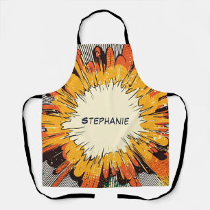 Tablier Explosion d'art pop de style comique (6)