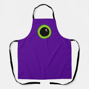 Tablier Eyeball drôle de Monstre vert et pourpre