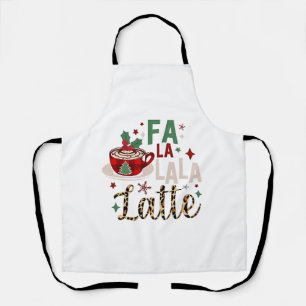 Tablier Fa Fa La La Latte Drôle de Noël Santa Xmas