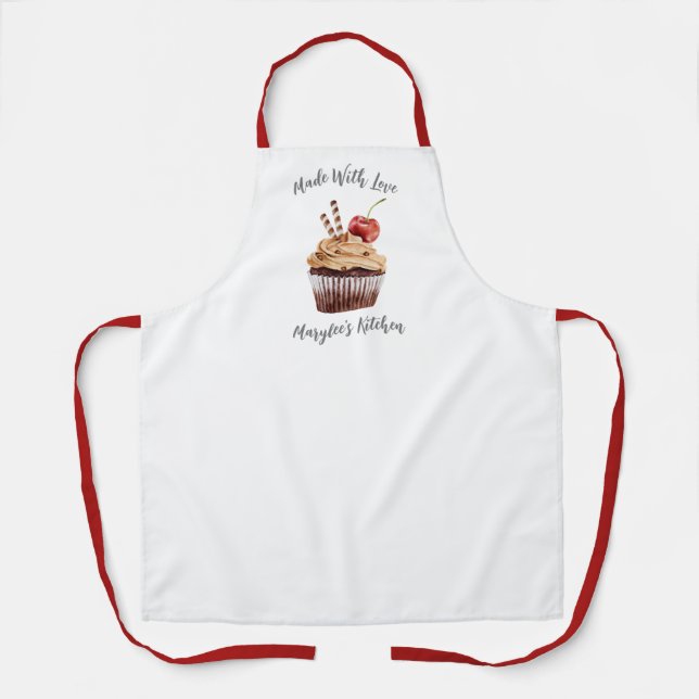 Tablier Fabriqué Avec Amour Cupcake Bakery Chef Apron (Recto)