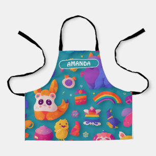 Tablier Fabulous Creatures Rainbow Personnalisé Motif