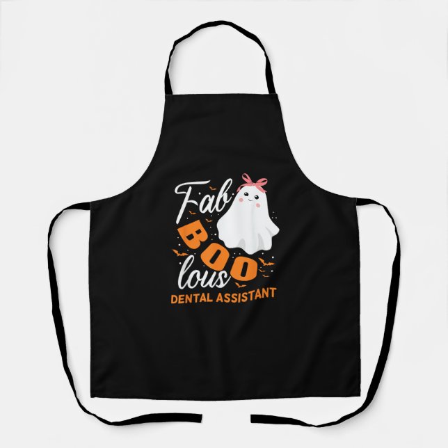 Tablier Fabulous Faboolous Dental Assistant Ghost Hallowee (Recto)