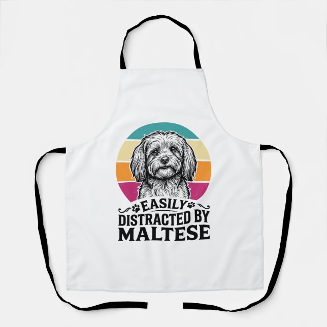 Tablier Facilement Distrait Par La Conception De Chien Vin (Recto)