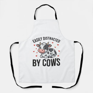Tablier Facilement distrait par les vaches Graphique de va