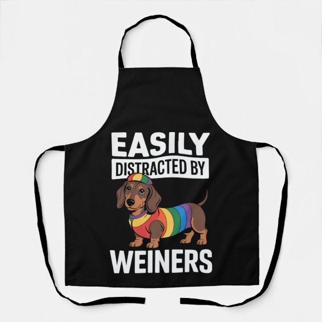 Tablier Facilement Distrait Par Les Weiners LGBTQ Arc-En-C (Recto)