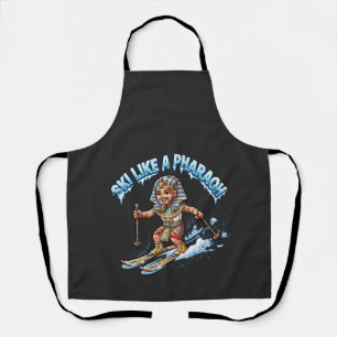 Tablier Faire du Ski Comme un Pharaon Sports d'Hiver Dessi