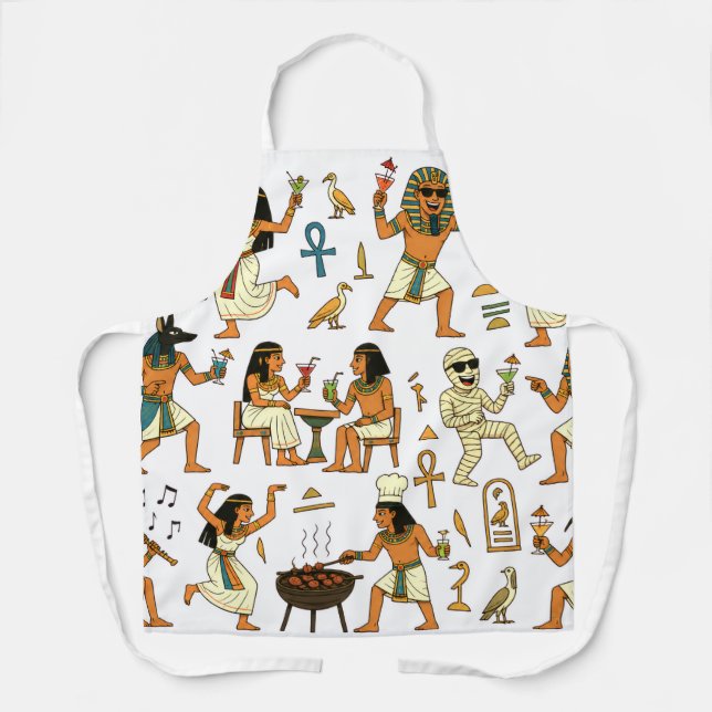 Tablier Faire la fête comme un Égyptien (Recto)