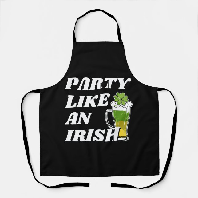 Tablier Faire la fête comme un Irlandais (Recto)