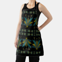 Fairy Stars Black Medium Apron