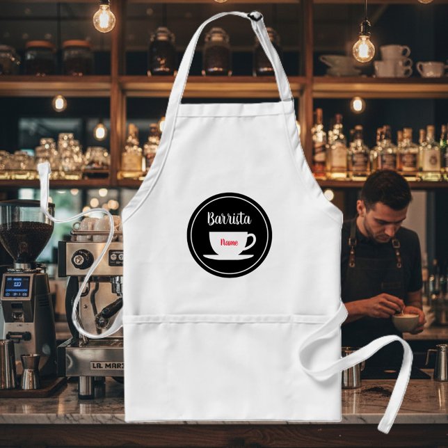 Tablier fait sur commande de tasse de café de (barista apron)
