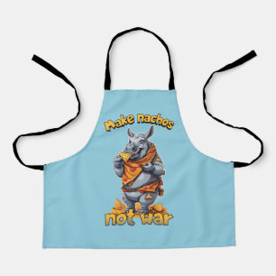 Tablier Faites des nachos pas la guerre. RHINO drôle par C