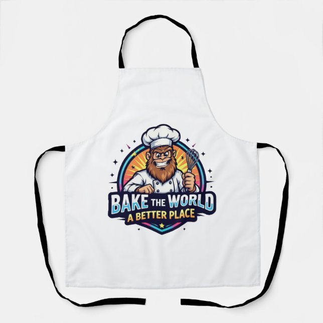 Tablier Faites du monde un endroit meilleur en cuisinant (Recto)