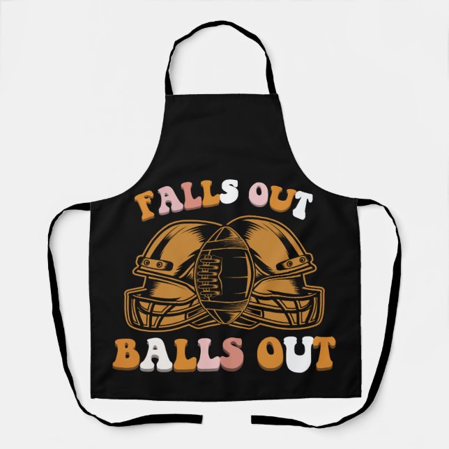 Tablier Falls Balls Out Football Retro Automne Vintage (Recto)