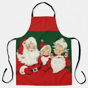 Tablier Famille de Père Noël Rétro Milieu de Siècle – Kits