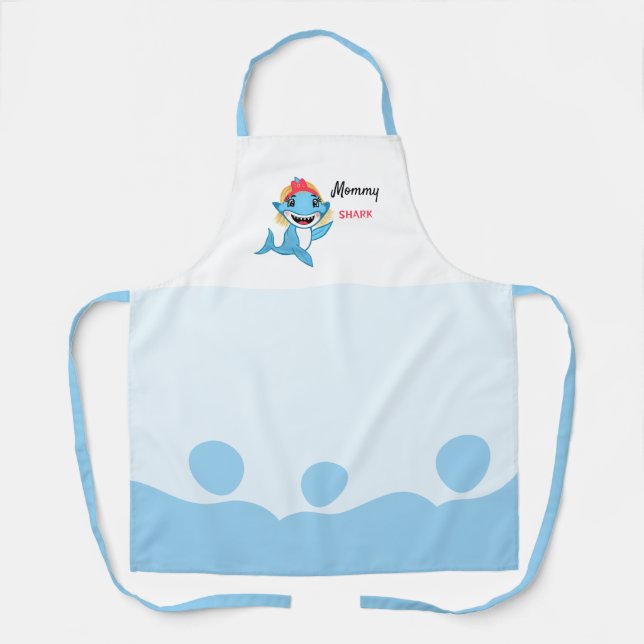Tablier Famille de requins heureux (Recto)