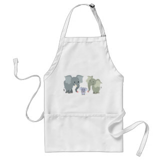 Tablier Famille Eléphant Cartoon