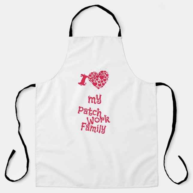 Tablier Famille - I Love My Patchwork Family (Recto)