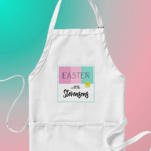 Tablier Famille Pâques nom personnalisé Apron