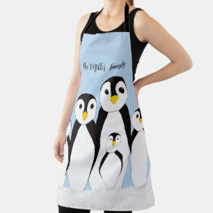 Tablier Famille Pingouin mignonne