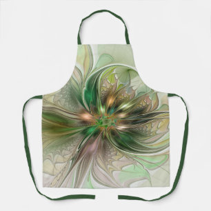 Tablier Fantaisie Abstraite Moderne Fleur Fractale Colorée