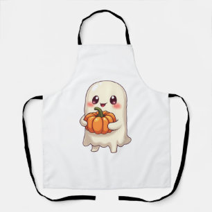 Tablier Fantôme mignon avec Citrouille - Drôle Halloween