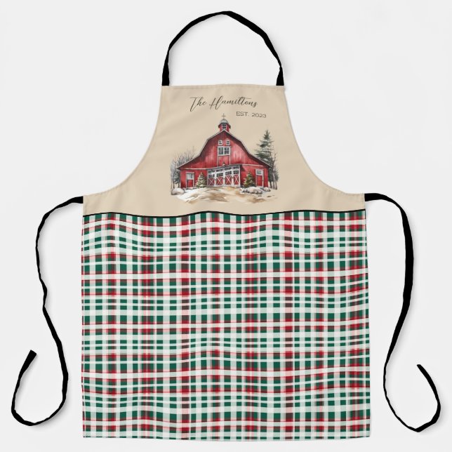 Tablier Farmhouse Country Christmas Custom (Recto)