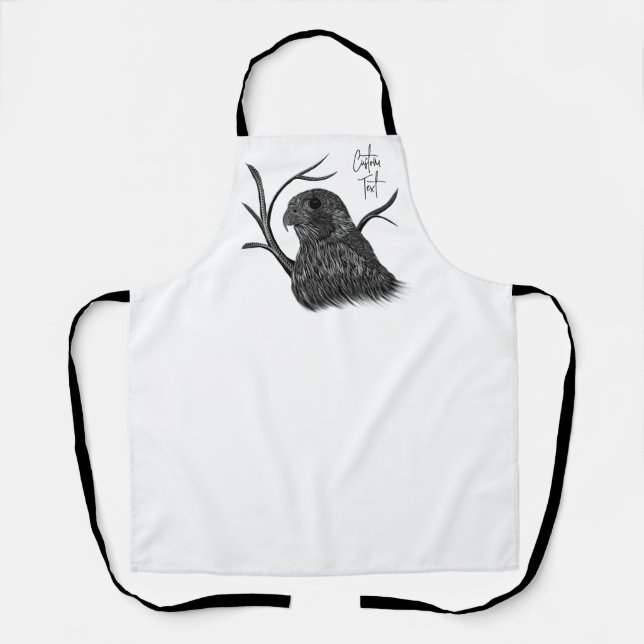 Tablier Faucon pèlerin dans les branches de l'arbre avec é (Recto)